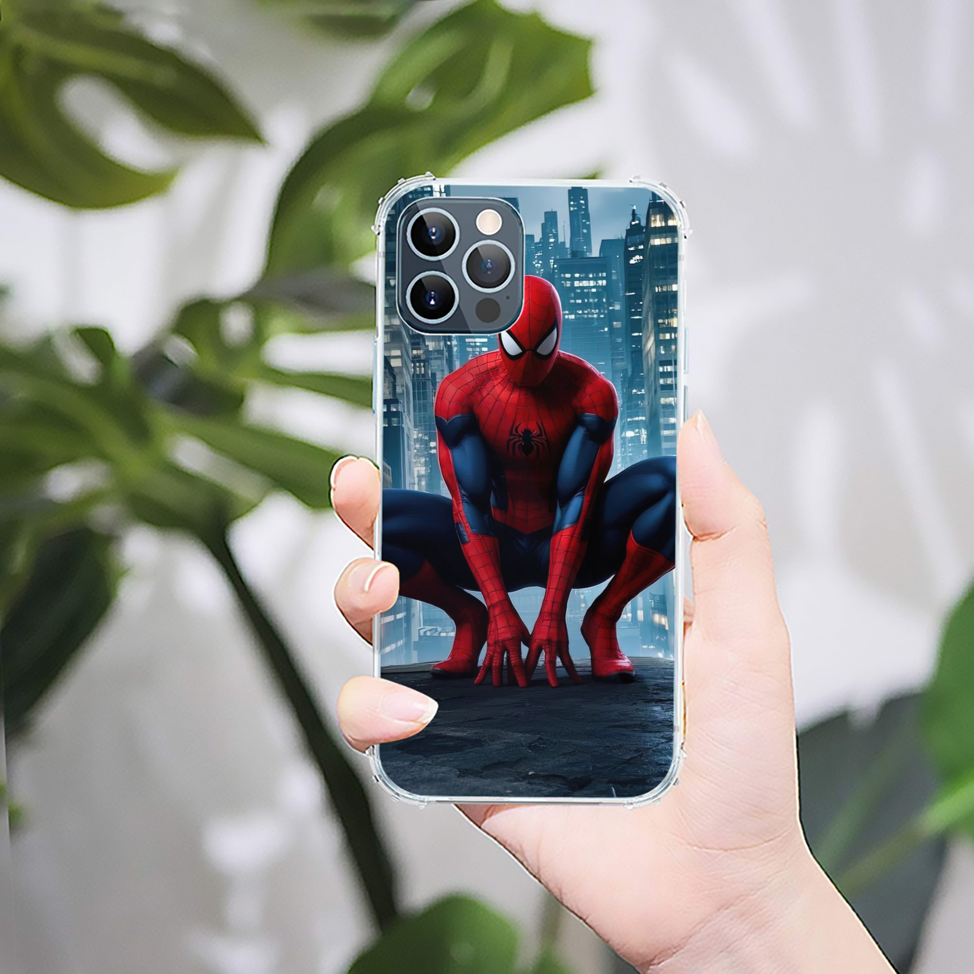 （画像用） Spider Man スパイダーマン 【iPhone 12シリーズ対応】透明スマホケース（クリアソフトケース）